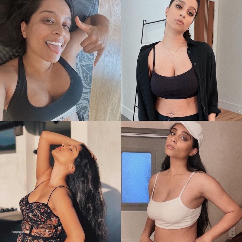 Lilly Singh braless boobs showing nice cleavage with her famous big tits an...