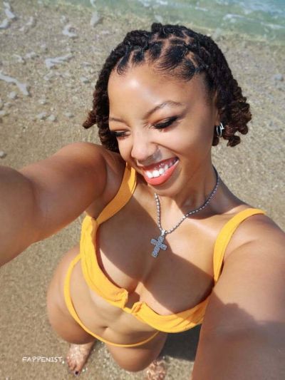 Chloe Bailey Tits and Ass at the Beach