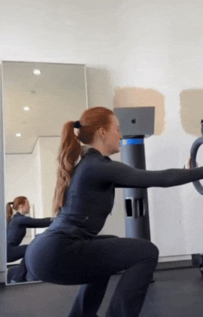 Madelaine Petsch Sexy Ass Squatting