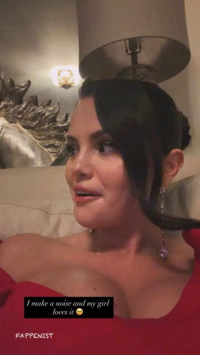 Selena Gomez Tits in Red