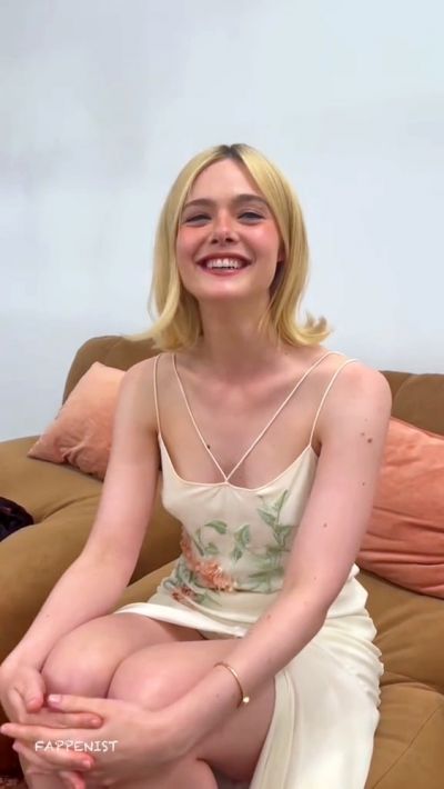 Elle Fanning Nipples and Upskirt