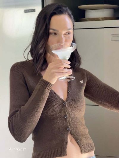 Gal Gadot Tits Drinking Vodka