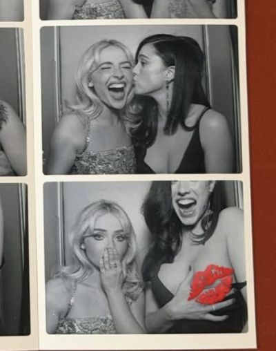 Sabrina Carpenter and Margaret Qualley Flashing Her Tits