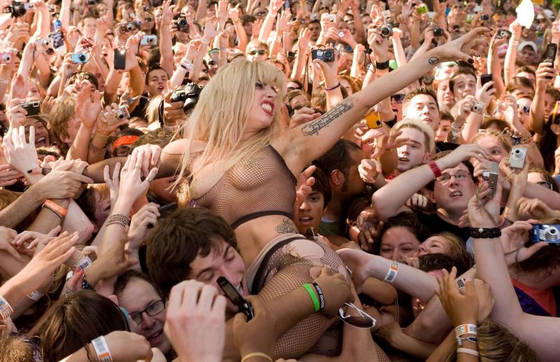 Crowd Surfing Naked.