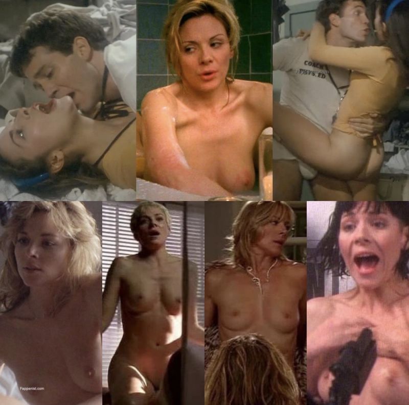 Kim Cattrall nude photo collection showing her topless boobs, naked ass, pu...