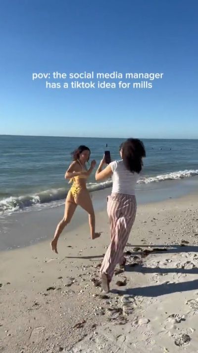 Millie Bobby Brown Tits and Ass Beach Video