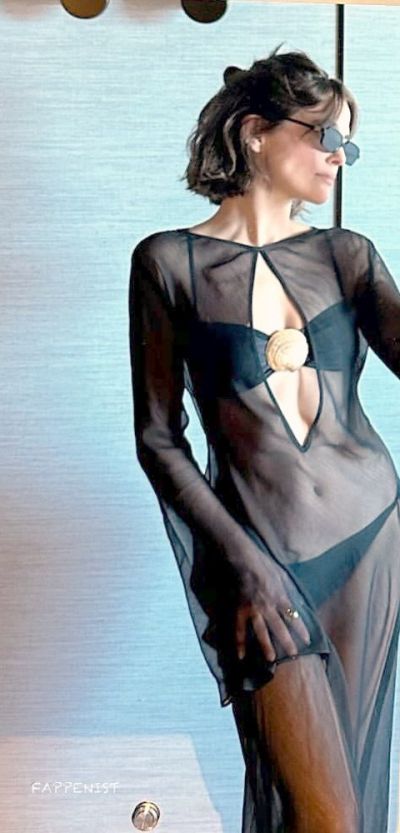 Zoey Deutch Sexy See Through Dress