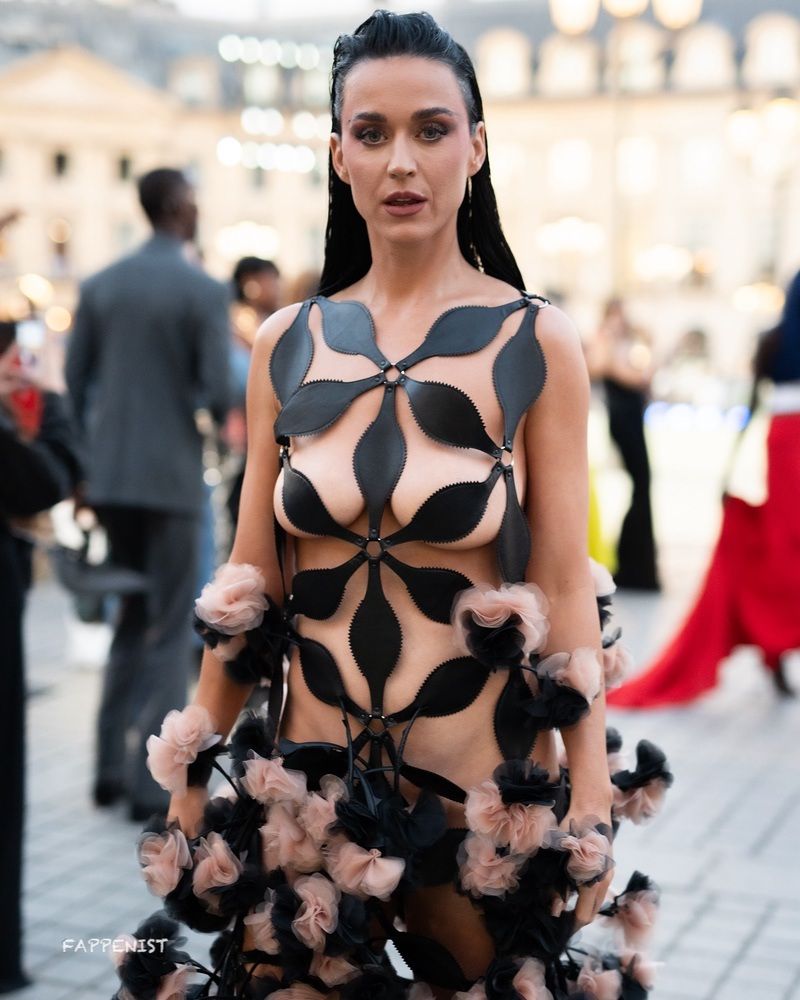 Katy Perry Naked Barely Covered Dress - Fappenist