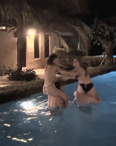 Natalie Alyn Lind Nude and Sexy in the Pool Video