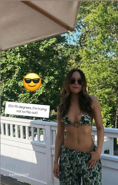 Elizabeth Gillies Big Tits Bikini Top