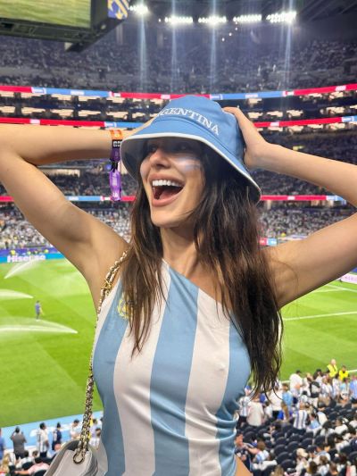 Camila Morrone Tits Nipples at the World Cup