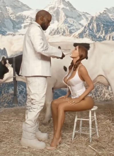 Bianca Censori Milk On Her Tits Video