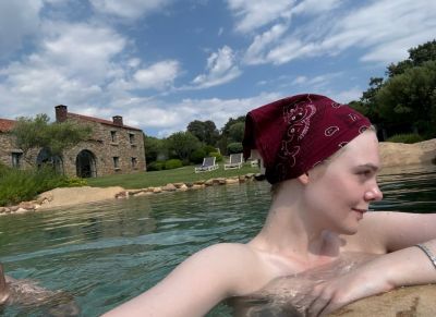 Elle Fanning Topless on Vacation