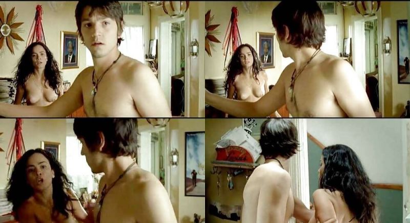 Alice Braga nude sex scene from the movie "Lower City" showing he...