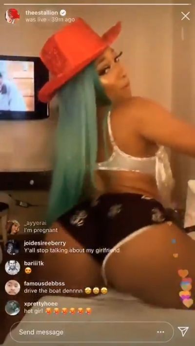 Megan Thee Stallion Sexy Ass Booty on Live
