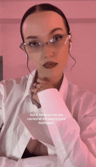 Dove Cameron Tits in a Bra Gif