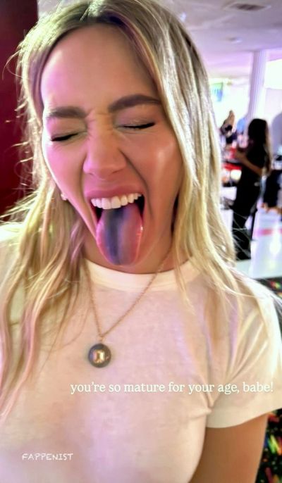 Hilary Duff Tits and Tongue