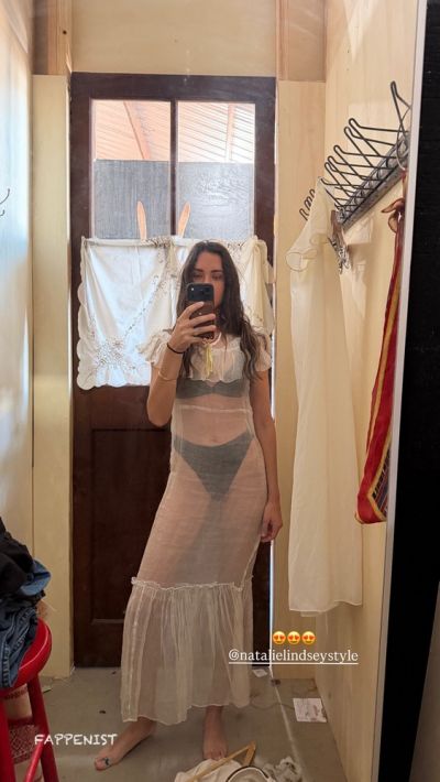Odette Annable Sexy See Through Dress