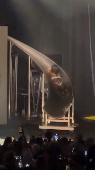 Doechii Tits and Ass Falling On Stage