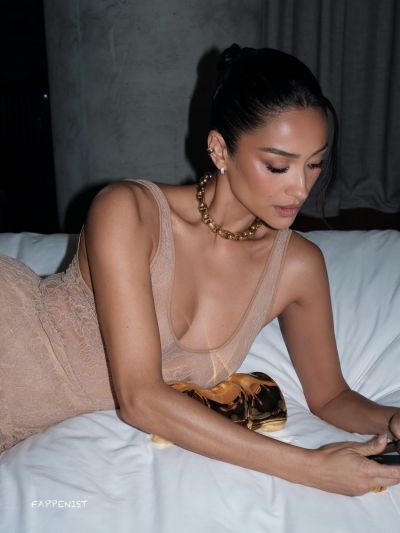 Shay Mitchell Tits and Ass See Through Dress