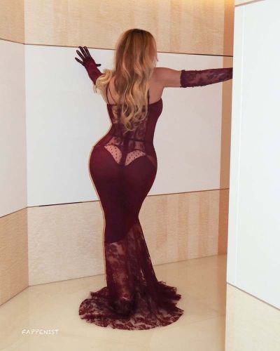Beyonce Sexy Tits and Ass See Through Dress